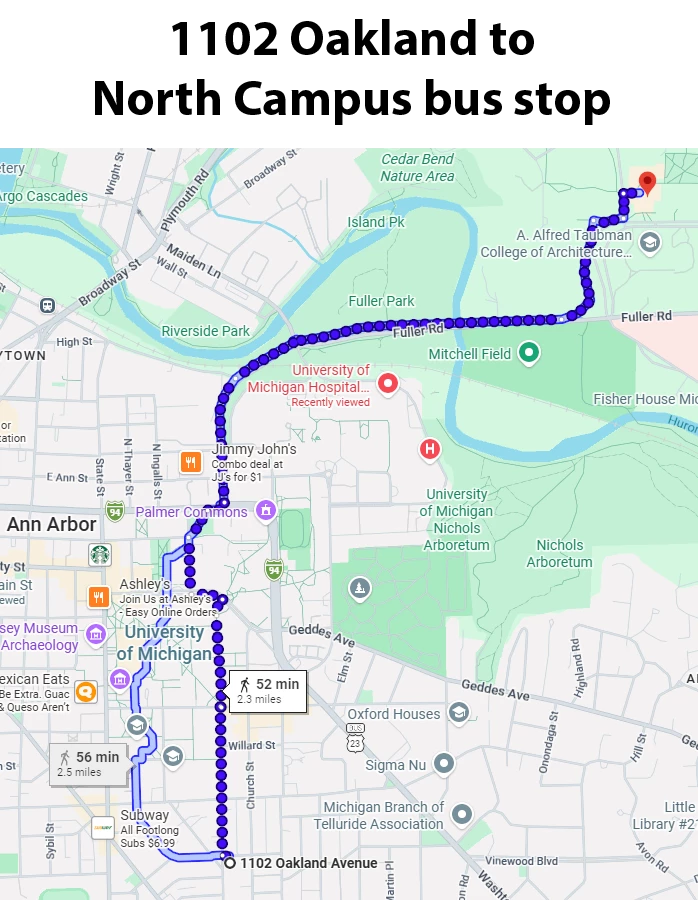 North Campus bus stop